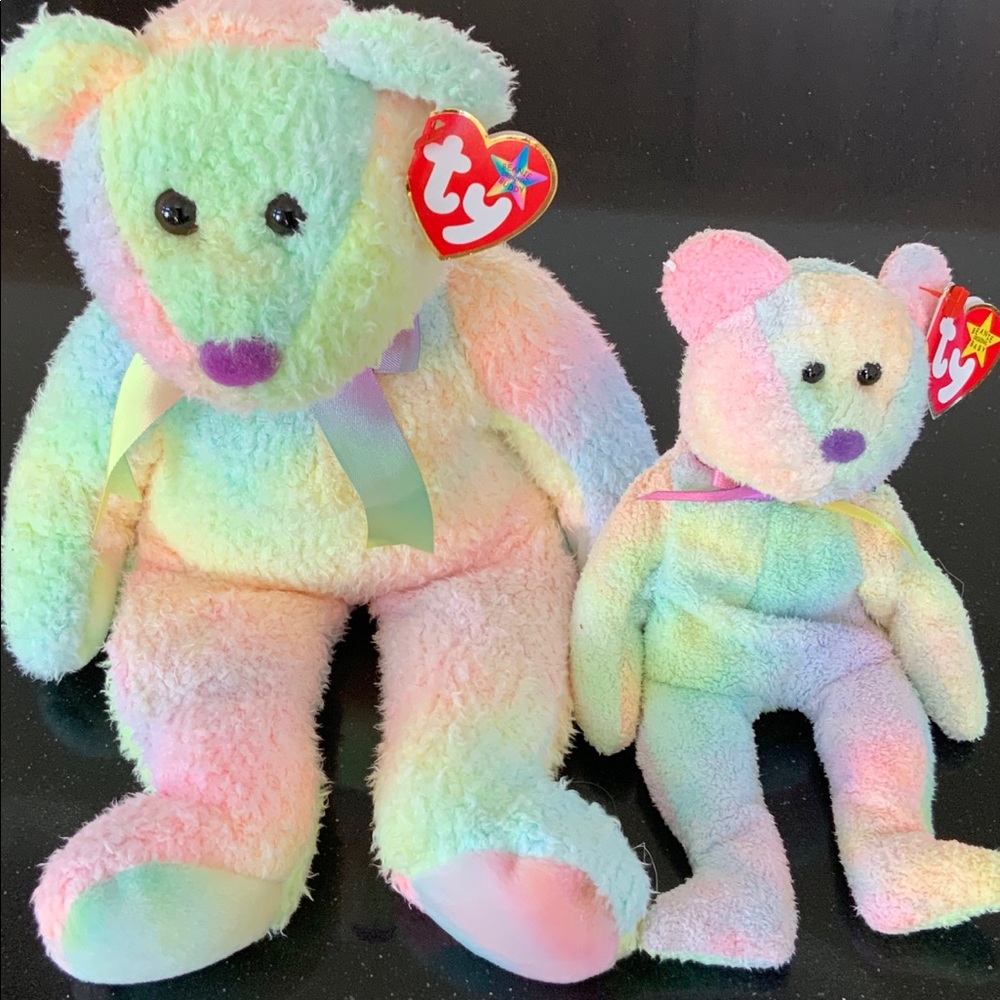 Ty Groovy Beanie Baby and Beanie Buddy Pair